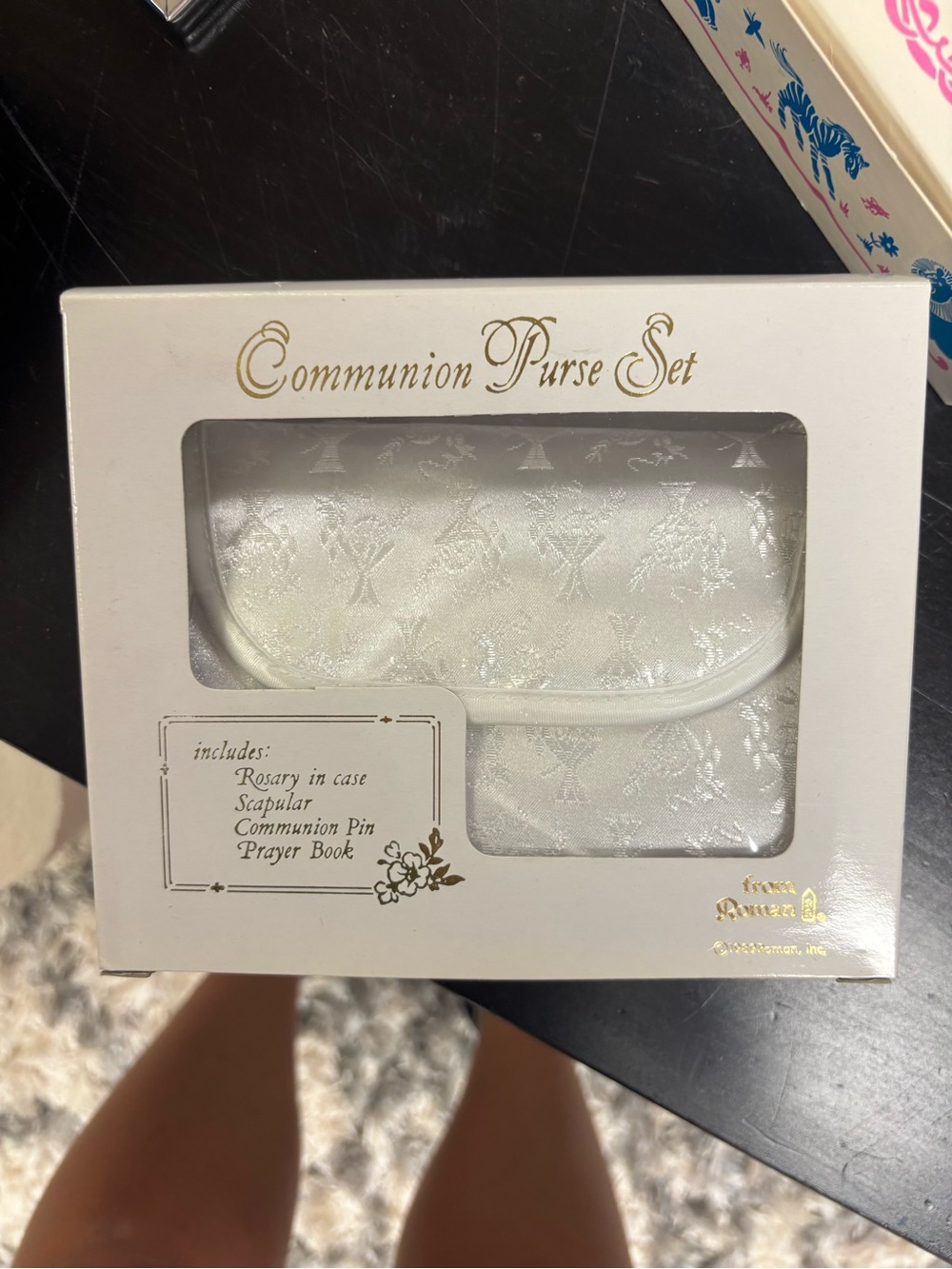 Communion Purse Set - White Satin